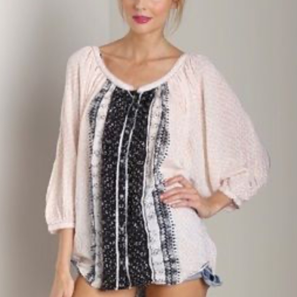 Beautiful Free People Elena Printed Top Size M